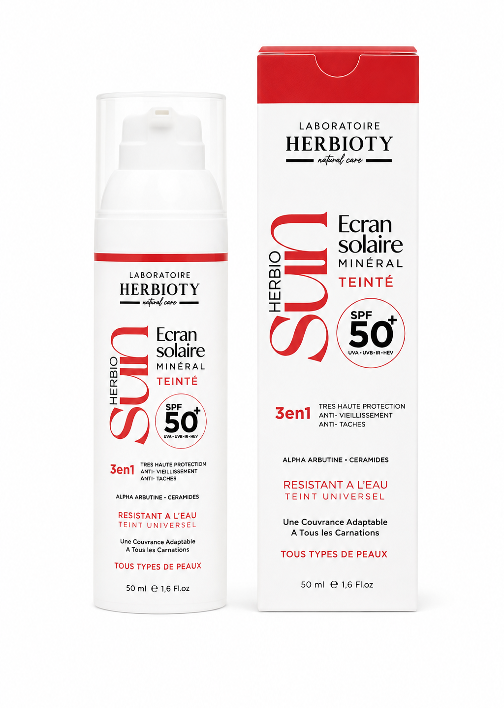 HERBIO SUN SPF50+ TEINTÉ 50ml