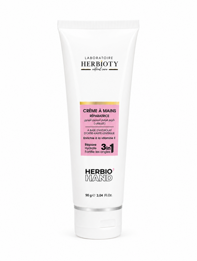 CRÈME À MAINS RÉPARATRICE HERBIO’ HAND – 3 EN 1